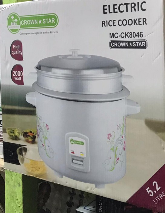 Crown Star Electric Rice Cooker-5.2Ltrs